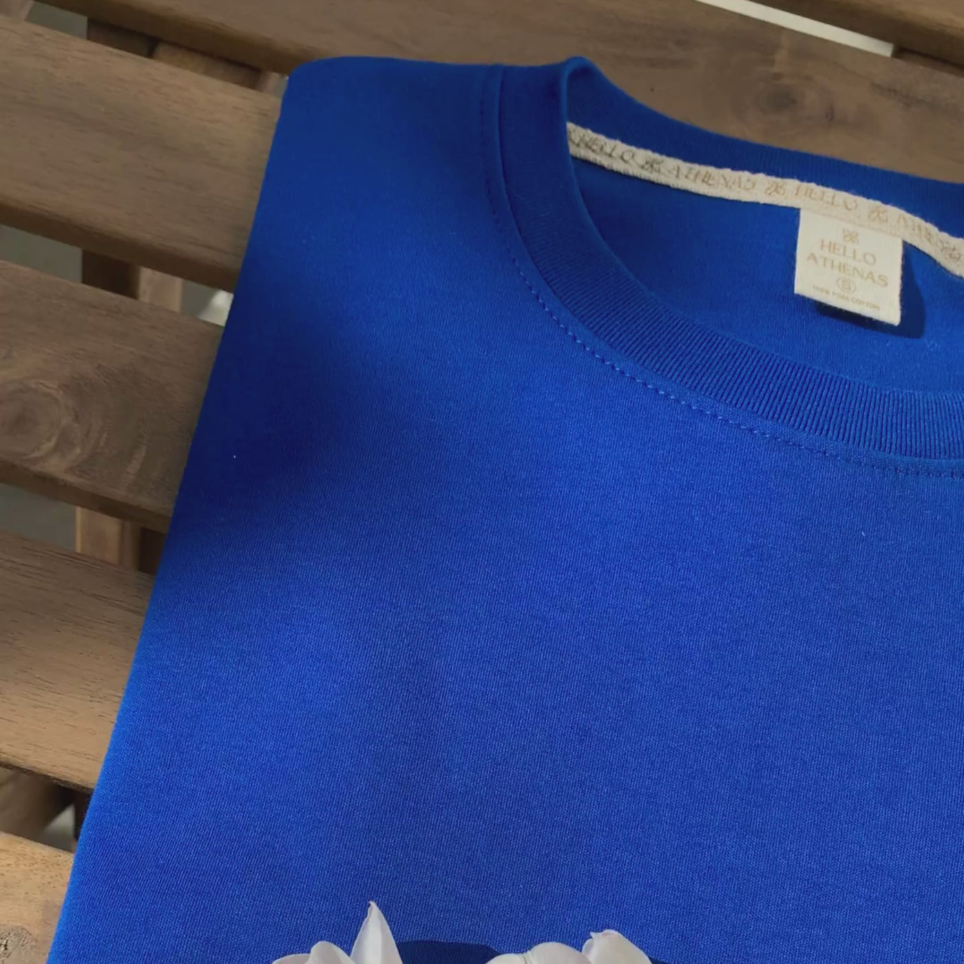 Embroidered T-shirt Royal Blue